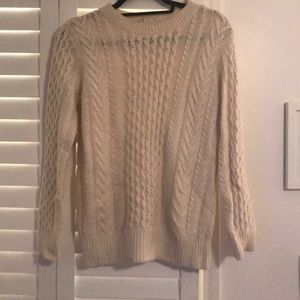 Cream cable knit Club Monaco sweater